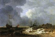 Jacob Isaacksz. van Ruisdael The Breakwater Spain oil painting artist